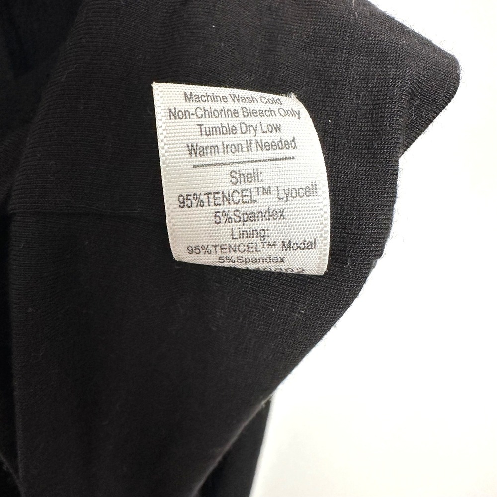 Marine Layer Lexi Daytime Midi Dress Black Ribbed M - Picture 12 of 12